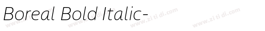 Boreal Bold Italic字体转换